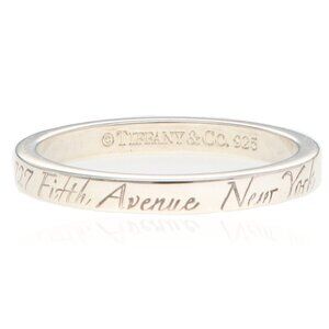 Tiffany & Co. Notes 727 Fifth Avenue New York Ring Silver 925 Size 9.5